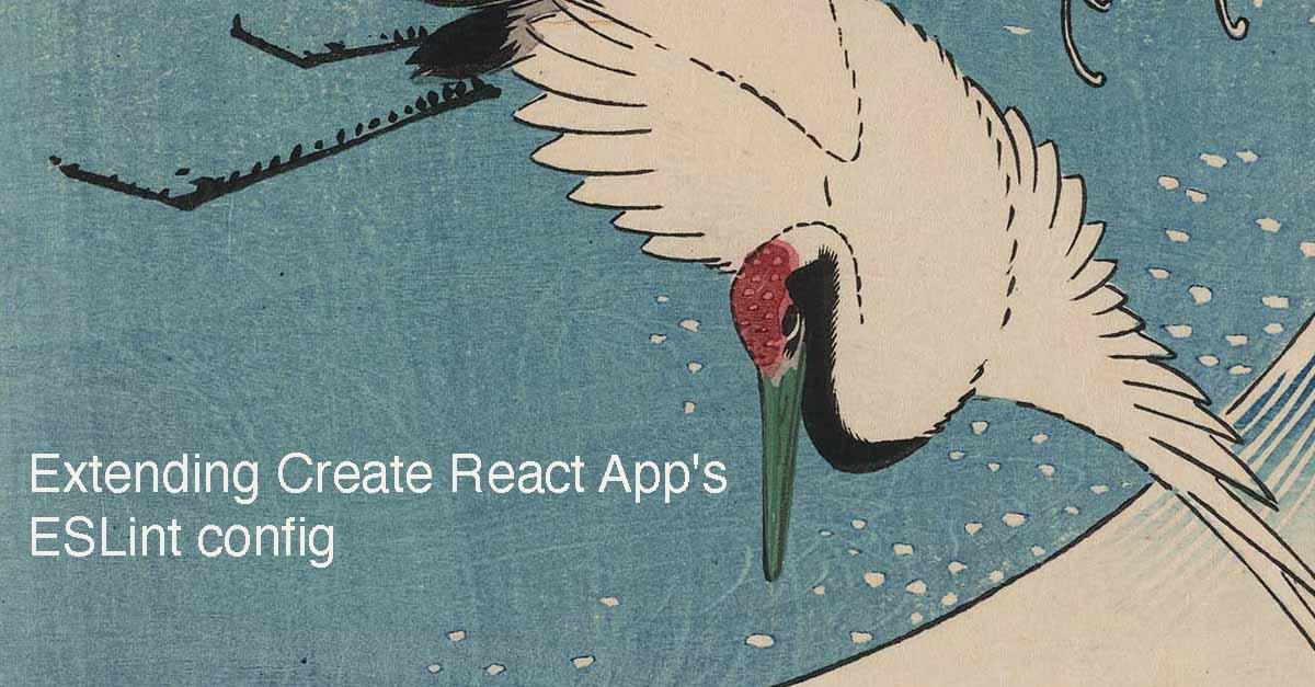 Extending Create React App's ESLint config