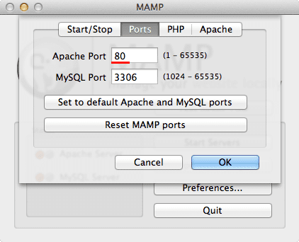 mamp pro port 80 apache conflict